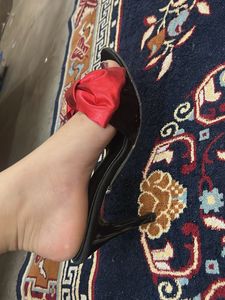Elegant Red Bow Heels