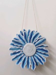 Viral Pipe Cleaner Blue Flower Charm Crossbody Bag