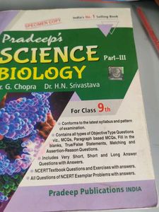 Pradeep's Science Biology Part-III for Class 9th