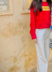 oversized Calvin Klein women's sweatshirt