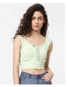 Cute Pastel Green Crop Top