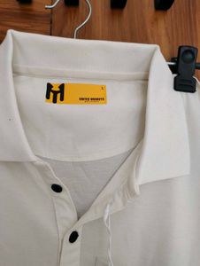 Men's White Polo T-Shirt