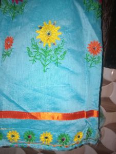 Embroidered Teal Kurta Set with Dupatta