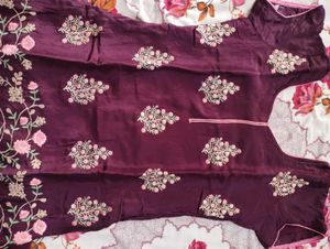 pure silk embroidered salwar suit