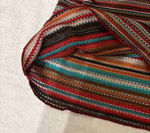 Striped Crochet Trim Top