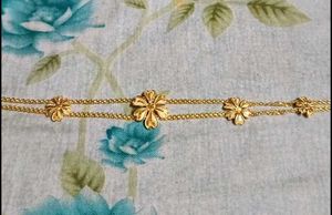 Gold Plated Flower Mangtika/chokar for girls