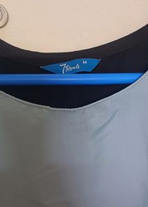 Light Blue Threads Top Kurti