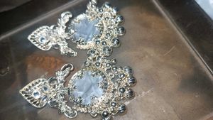 Elegant Silver white Dangle Earrings