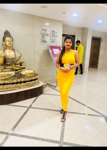 Vibrant Yellow Sleeveless Bodycon Dress