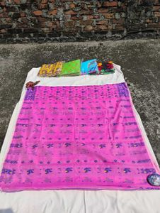 Pink Floral Sare (JAMDANI SAREE)