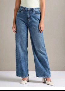 US POLO ASSN. Wide Leg Blue Jeans