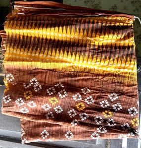 Pink Dupatta with Gold Border