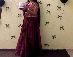 Maroon Lehenga Choli Set