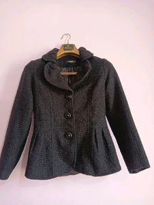 Shining Black Blazer For Women