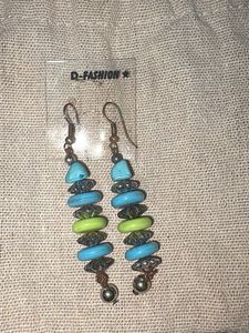 Boho Beaded Drop Earrings