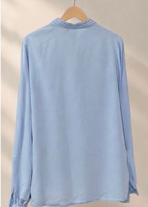Light Blue Button-Up Blouse