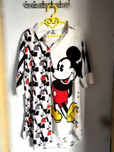 Mickey Mouse Print Dress