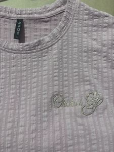 Pretty Textured Short Sleeve Top