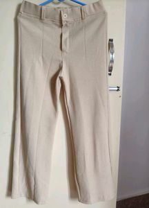 Women's Beige Flared Pants
