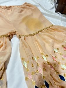 Elegant Pink Embroidered Sharara Suit