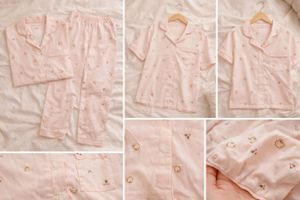 Cute Pink Pajama Pants with Bear Print