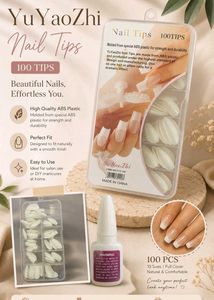 Yu Yao Zhi 100pcs Nail Tips With Glue
