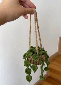 Mini Crochet Hanging Plant Decor