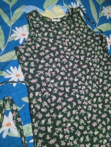 Floral Print Sleeveless Mini Dress