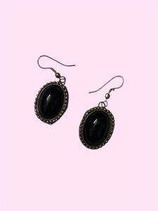 Black Beaded Necklace &amp; Earring Set