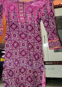 Bandhni kurti and pant plazo set