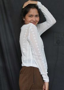 Sheer White Button-Up Cardigan