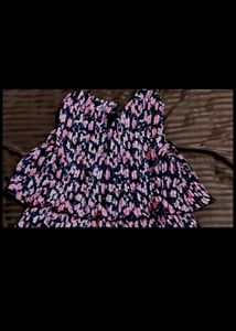 Tiered Floral Print Mini Dress
