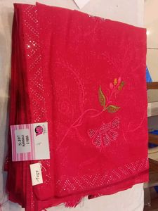 Elegant rose color Saree