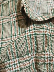 Green Plaid Button-Up Shirt