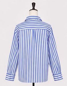 Blue &amp; White Striped Button-Up Shirt