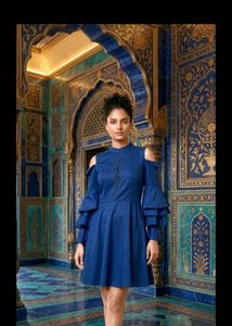 Stunning Blue Cold Shoulder Dress