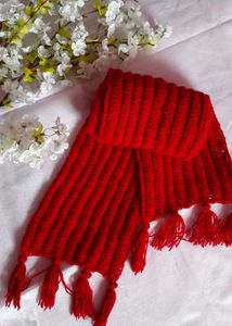 Red Knitted Scarf