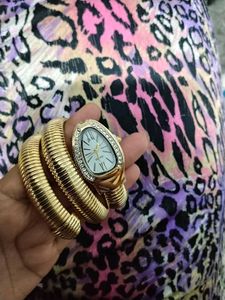 Gold Snake Wrap Watch