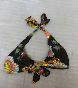 Vibrant Floral Print Bikini Top