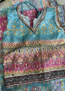 Embroidered Ethnic lehanga with mirror work