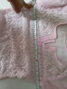 Premium Baby Pink Chikankari Kurti