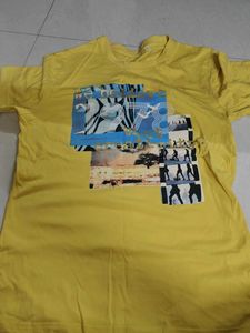 Yellow Graphic Print T-Shirt