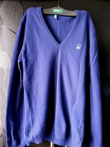 Purple V-Neck United Colors of Benetton Sweater