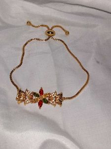Gold Floral Adjustable Bracelet