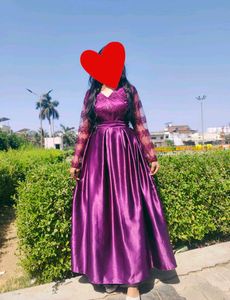 Elegant Purple Ethnic Gown