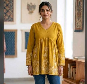 Stylish Mustard Ethnic Kurta
