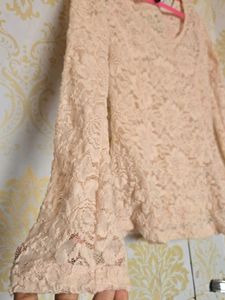 Sheer Lace Long Sleeve Top