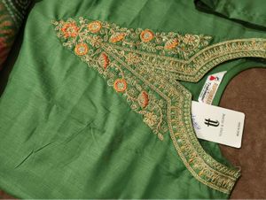Beautiful Green Kurta with Printed Dupatta