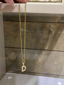 Chic Gold 'D' Initial Necklace