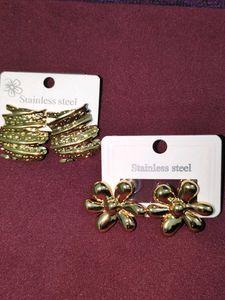 Elegant Gold Earrings Set